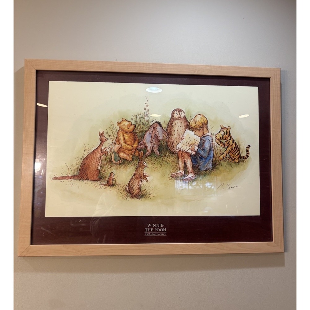 Winnie The Pooh 75th Anniversary Print - 30" x 22" Disney Store Limited Edition